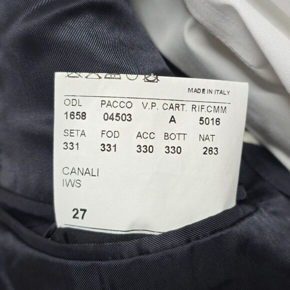 Canali Men's Virgin Wool Navy Blazer 42R - Picture 7 of 15